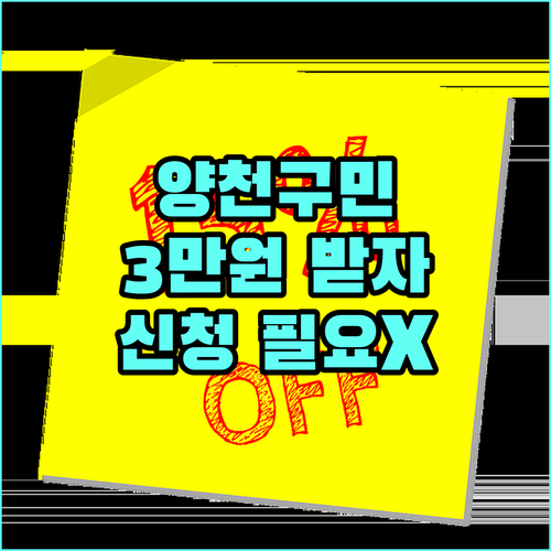 2025 양천구 보훈 위문금: 신청 없이 받는 3만원 혜택