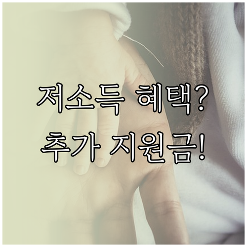 건강보험 사각지대 저소득층 의료비 추가 지원 방안