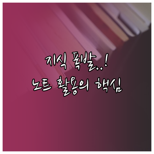 쌓아둔 노트 활용, 태그와 링크로 지식 네트워크 구축하기