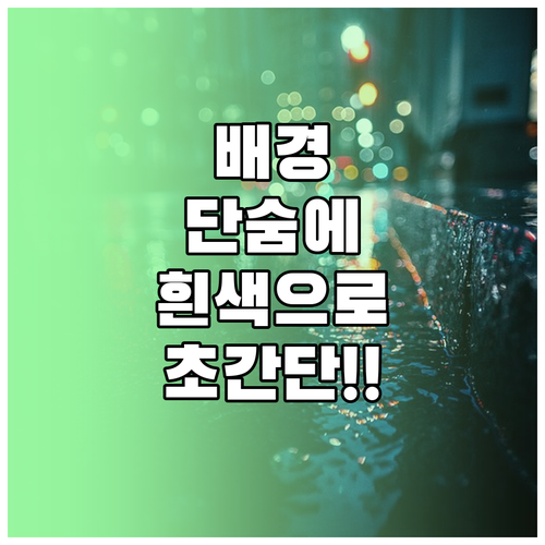 클릭 한 번으로 사진 배경을 흰색으로 바꾸는 법