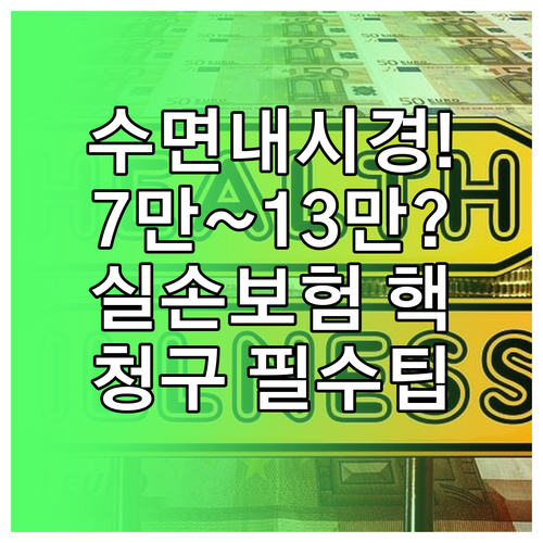 수면 위내시경 비용 7만~13만원, 실손보험 청구 기준 분석