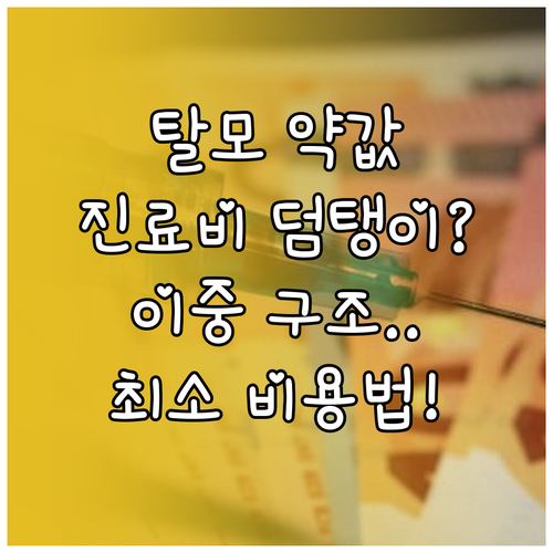 탈모 치료 비용 이중 구조 진료비 약제비 파헤치기