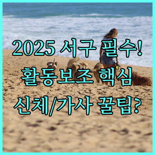 2025 부산 서구 활동보조 신체 가사 사회활동 지원 상세 내용