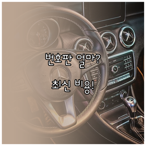자동차 번호판 재발급 얼마? 분실 훼손 유형별 최신 비용 및 절차