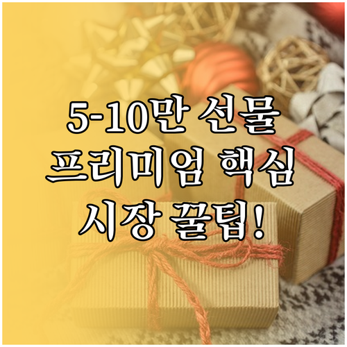 5만원 10만원대 명절 선물 중가 프리미엄 시장 분석