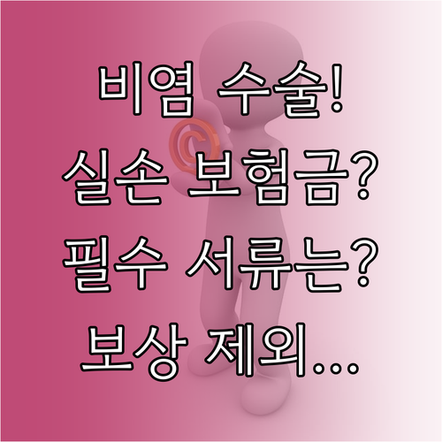 비염 수술 실손보험 보상 기준, 필수 서류부터 제외 항목까지 총정리