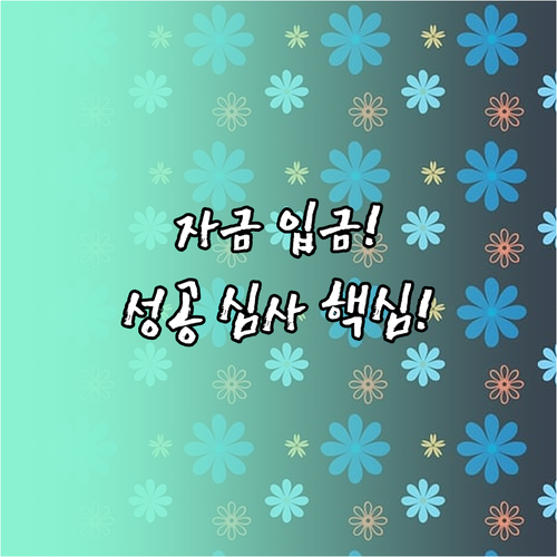 성공적인 자금 집행을 위한 신청부터 입금까지의 단계별 심사 절차