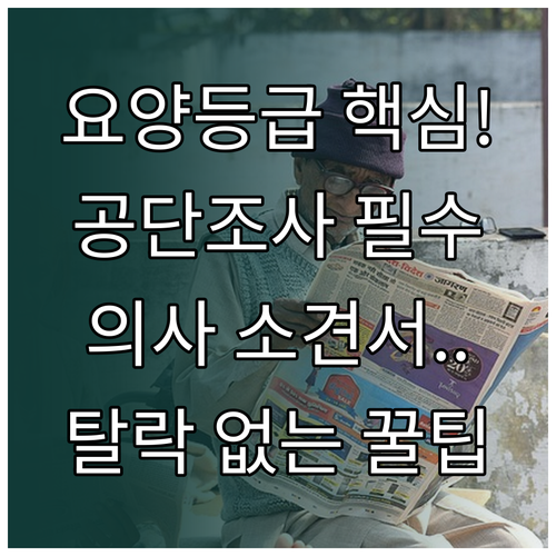 장기요양 등급 판정 핵심 절차 공단 조사와 의사 소견서 제출
