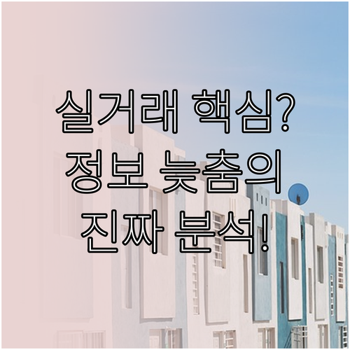 계약 신고 의무에 따른 실거래가 정보 공개 시차 분석